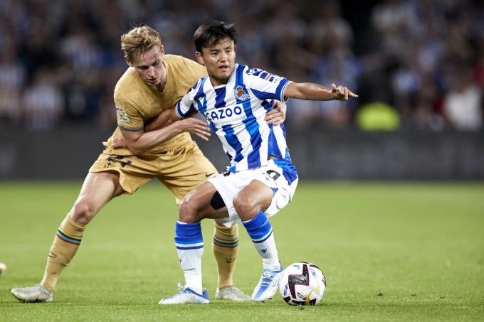 Kubo con la Real Sociedad en un partido contra el Barça (Foto: Cordon Press).