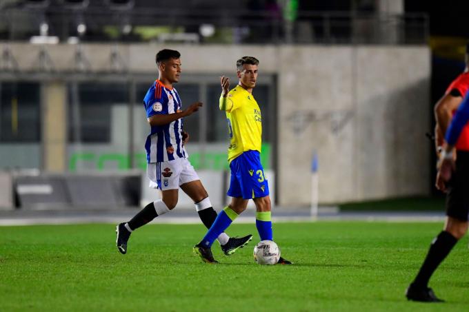 Antonio Blanco, durante el partido (Foto: Cristo García).