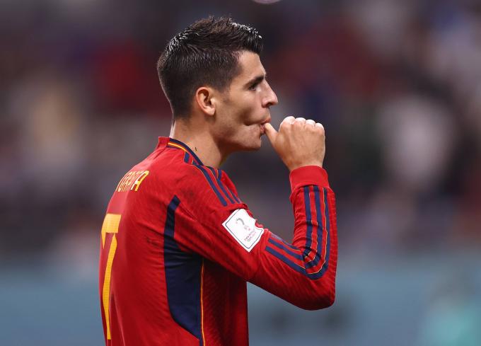 Álvaro Morata celebra su gol en el Japón-España (FOTO: Cordón Press).