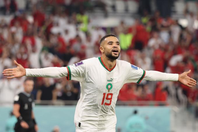 El gol de En-Nesyri durante el Canadá-Marruecos del Mundial de Qatar (Foto: EFE).