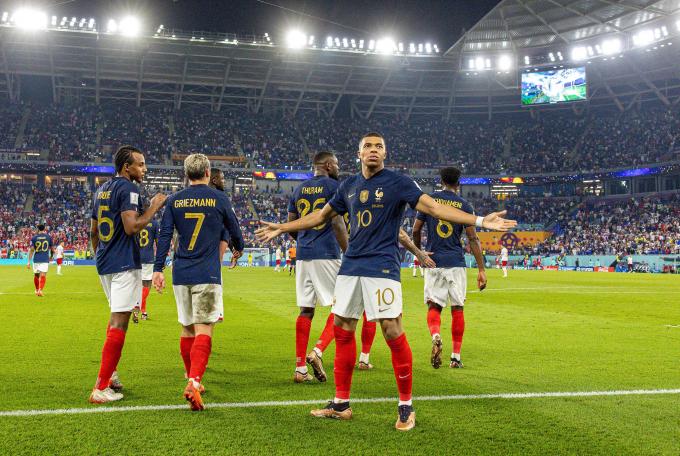 Mbappé celebrando su gol contra Dinamarca (Foto: Cordon Press).