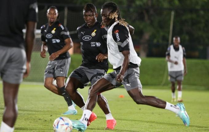 Joseph Aidoo en un entrenamiento con Ghana (Foto: Federación de Ghana).