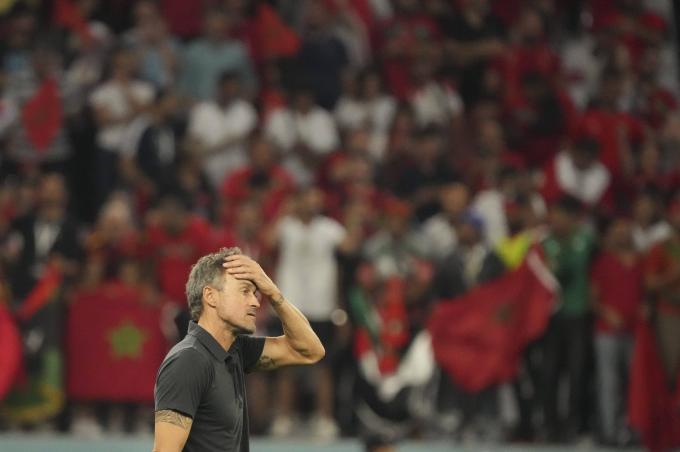 Luis Enrique tras el partido contra Marruecos (Foto: Cordon Press).