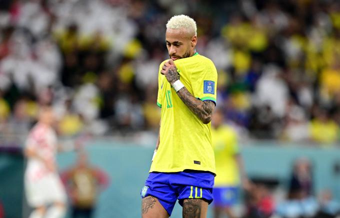 Neymar lamentándose tras perder contra Croacia (Foto: Cordon Press).