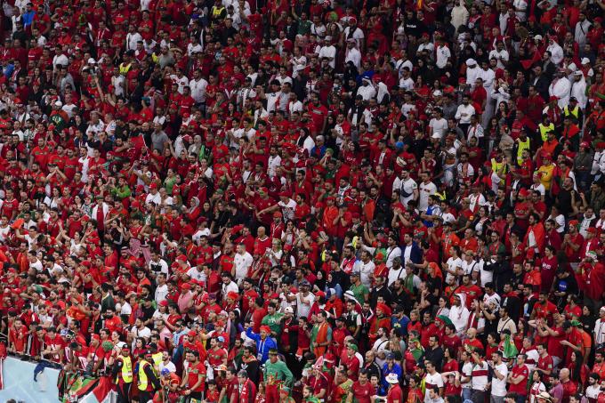 Aficionados de Marruecos durante el partido ante Portugal (Foto: Cordon Press).