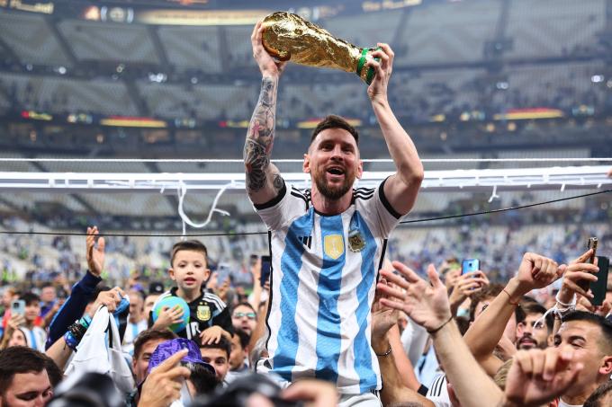 Leo Messi celebra el triunfo de Argentina en el Mundial (Foto: Cordon Press).