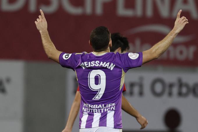 Celebración del gol de Weissman al Arenas (Foto: EFE).