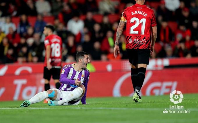 Guardiola se lamenta en el Mallorca-Real Valladolid (Foto: LaLiga).