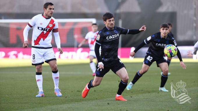 Silva, durante el Rayo-Real Sociedad (Foto: RSO).