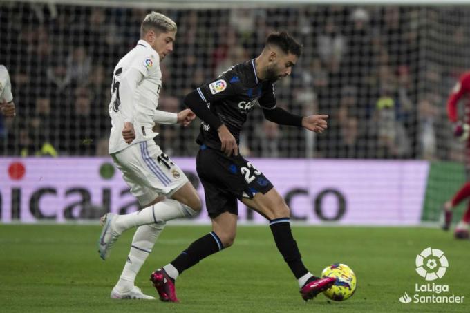 Brais Méndez en un lance del Real Madrid-Real Sociedad (Foto: LaLiga).
