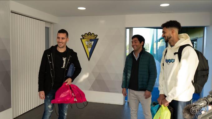 Guardiola y Ramos, junto a Borja Lasso (Foto: Cádiz CF).