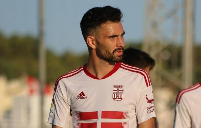 Sergi Monteverde, ex del Cádiz Mirandilla, en el Cartagena B (Foto: @SergiMonteverde).