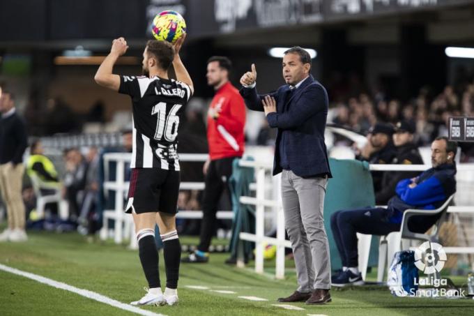 Calleja durante el Cartagena-Levante (Foto: LaLiga).
