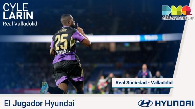 Cyle Larin, el Jugador Hyundai del Real Sociedad - Real Valladolid.