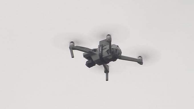 Un dron graba el entrenamiento del Sevilla este miércoles