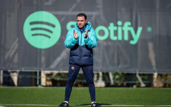 Xavi Hernández, en una sesión del Barcelona (Foto: FCB).