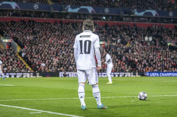 Luka Modric, durante el Liverpool-Real Madrid (Foto: Cordon Press).