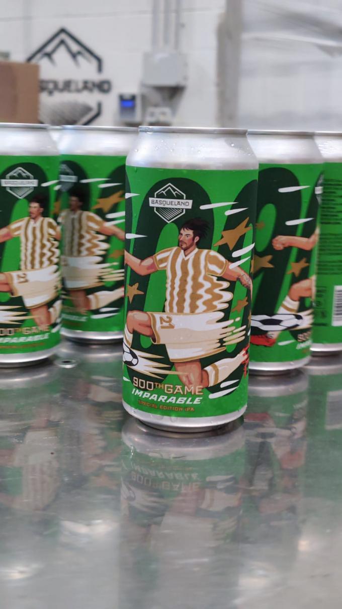 Edición limitada de la cerveza '900th Game Imparable', de Basqueland Brewing.