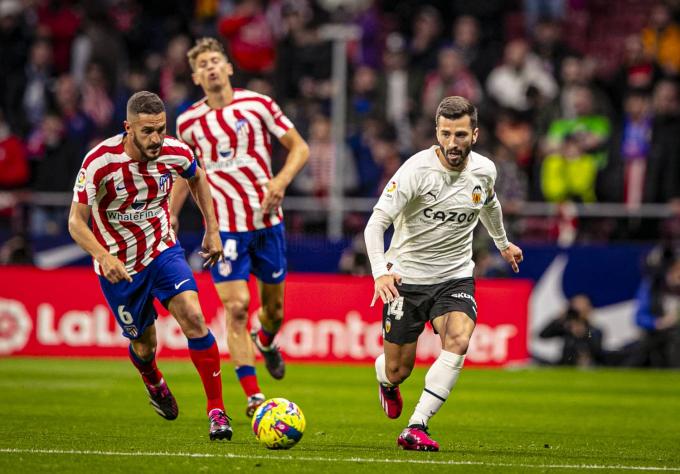 José Gayà, en el Atlético de Madrid - Valencia CF (Foto: VCF).