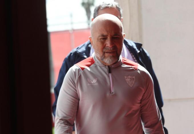 Jorge Sampaoli, en la rueda de prensa previa al partido ante el Getafe (Foto: Kiko Hurtado).