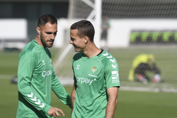 Canales, durante el último entrenamiento.
