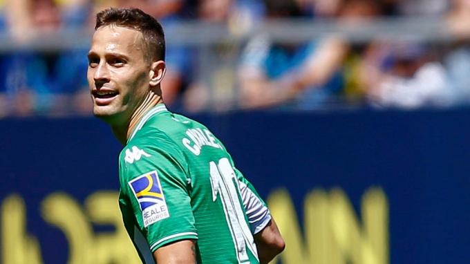 Canales, durante el Cádiz Betis.