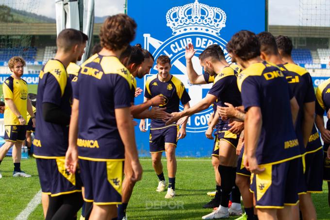 Iván Barbero se estrenó el viernes en entrenamiento con el Deportivo (Foto: RCD)