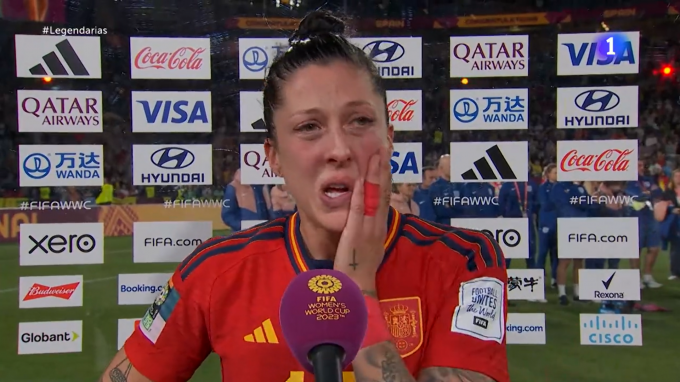 Las lágrimas de Jenni Hermoso tras ganar el Mundial: "Es tremendo"