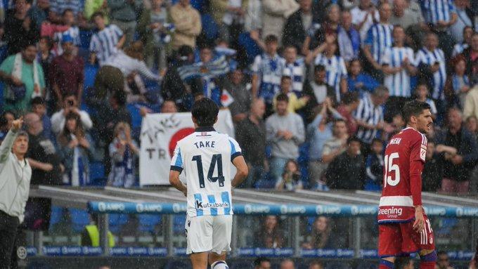 Take Kubo hizo el 1-0 de la Real (Foto: Real Sociedad).