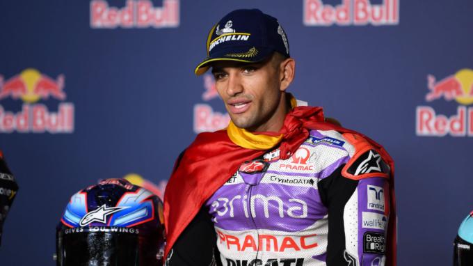 Jorge Martín, tras ganar en el GP de San Marino de MotoGP. (Foto: Cordon Press).