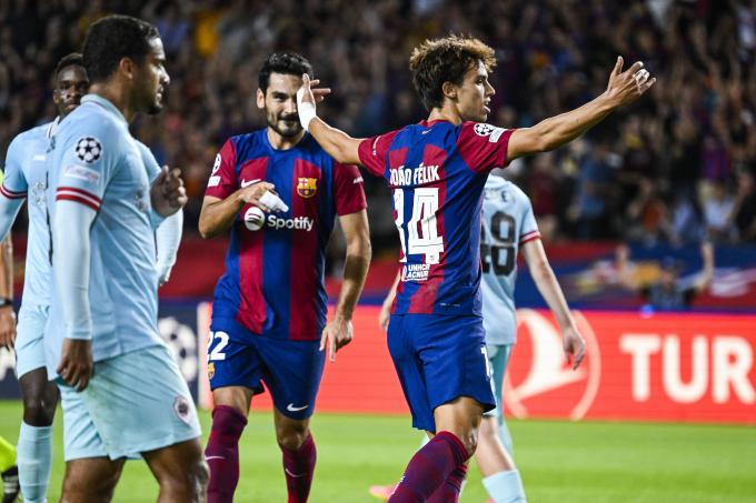 Joao Félix consiguió marcar el primer tanto en el Barcelona - Amberes. Fuente: Cordon Press.