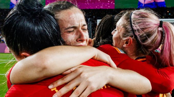 Las jugadoras de la selección femenina celebrando el título del Mundial.