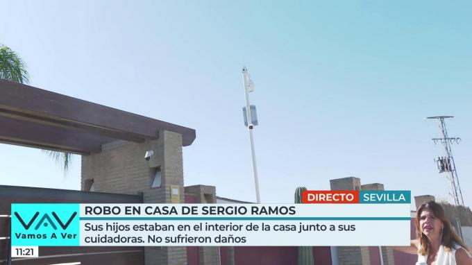 El circuito exterior de cámaras de la finca de Sergio Ramos en Sevilla.