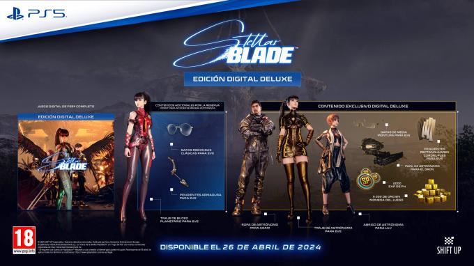 La Edición Digital Deluxe de Stellar Blade.