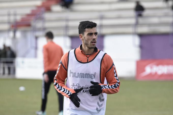 Borja Herrera, en un entrenamiento con el Real Valladolid (Foto: Andrés Domingo).