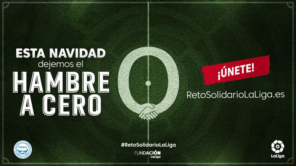 Cartel de la campaña del reto solidario de LaLiga y Banco Santander.