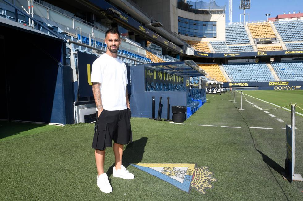 Suso Fernández, en el estadio Nuevo Mirandilla (Foto: Kiko Hurtado).