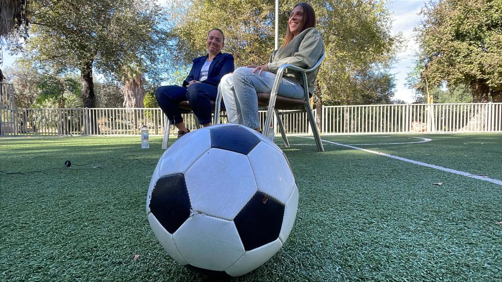 María Pry y Ana Llamas, durante su entrevista con ElDesmarque (Foto: Kiko Hurtado).