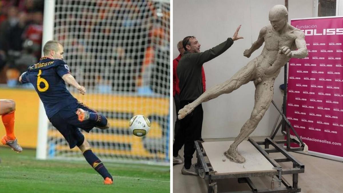 Los mejores memes de la estatua de Andrés Iniesta ¡desnudo! ¡Es brutal!