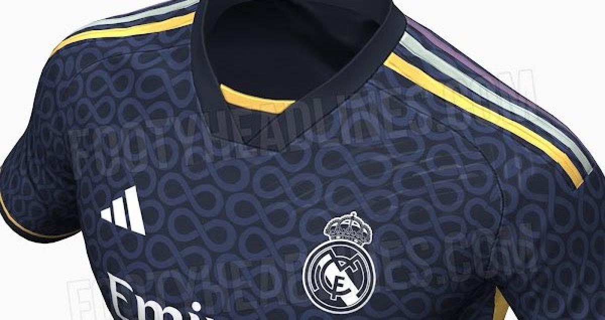Camiseta Visitante Real Madrid 23/24 Para Niños - Azul adidas