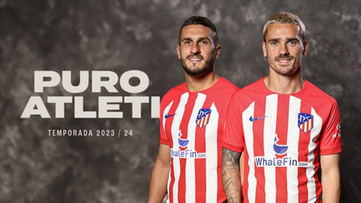 El Atlético de Madrid presenta su nueva camiseta para 2024 por correo y ...