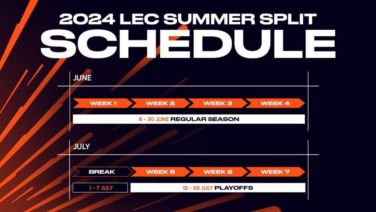 LEC 2024 calendario y fechas del summer split