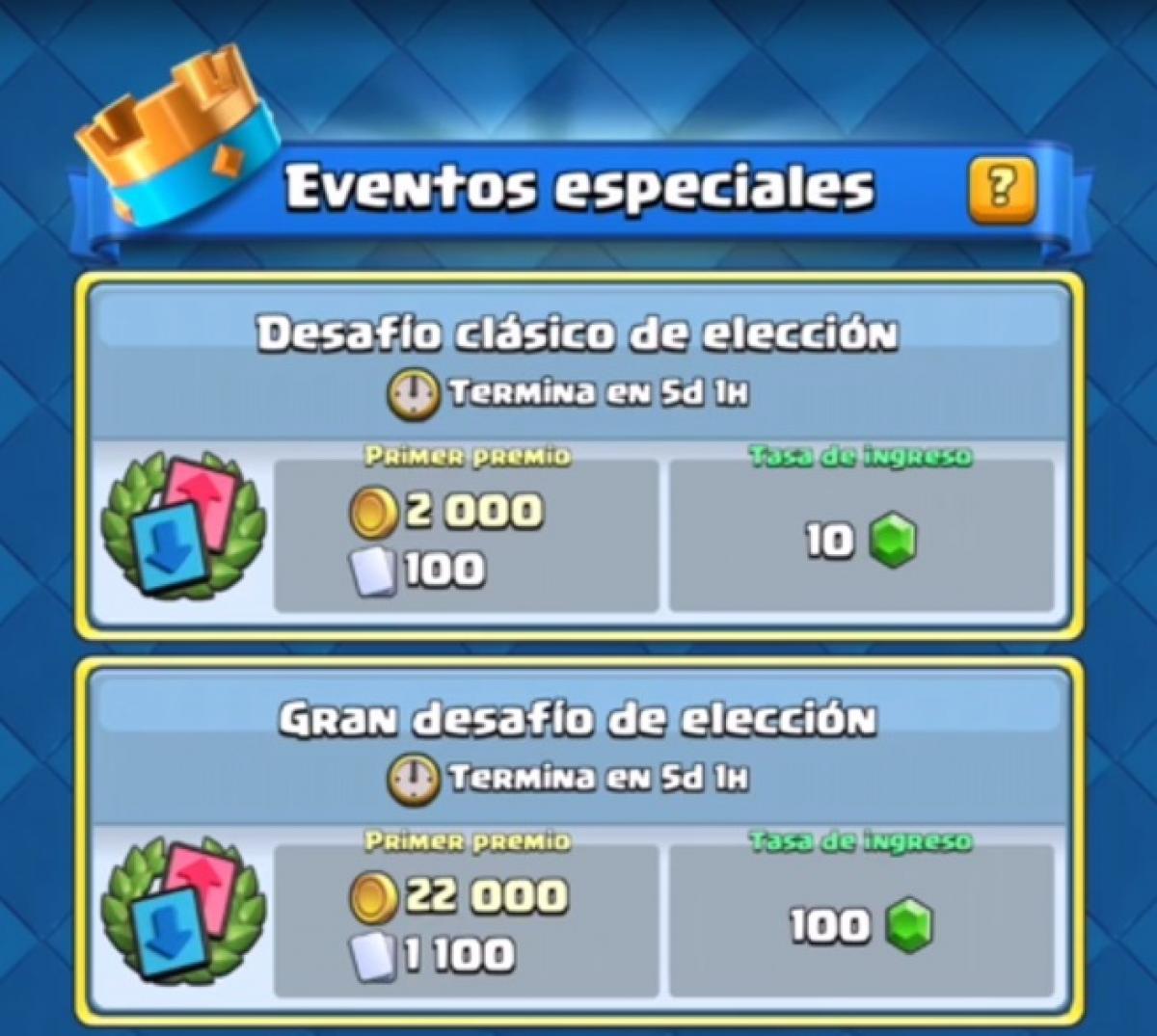 Desafío Clásico de Elección, el nuevo evento de Clash Royale