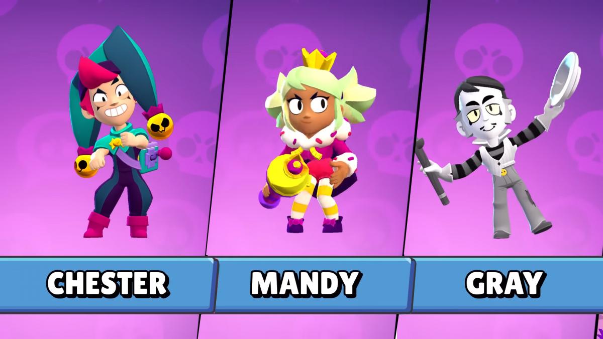 Mandy, Chester y Gray, los tres nuevos brawlers de la Brawl Talk