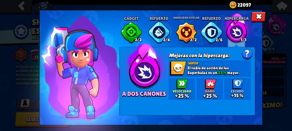 Brawl Stars Shelly vuelve al TOP Tier de brawlers con la Hipercarga