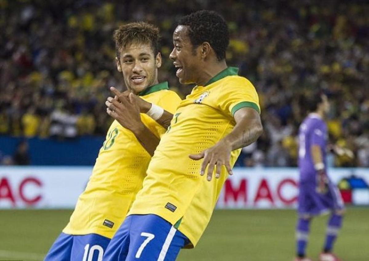 david luiz y neymar bailando