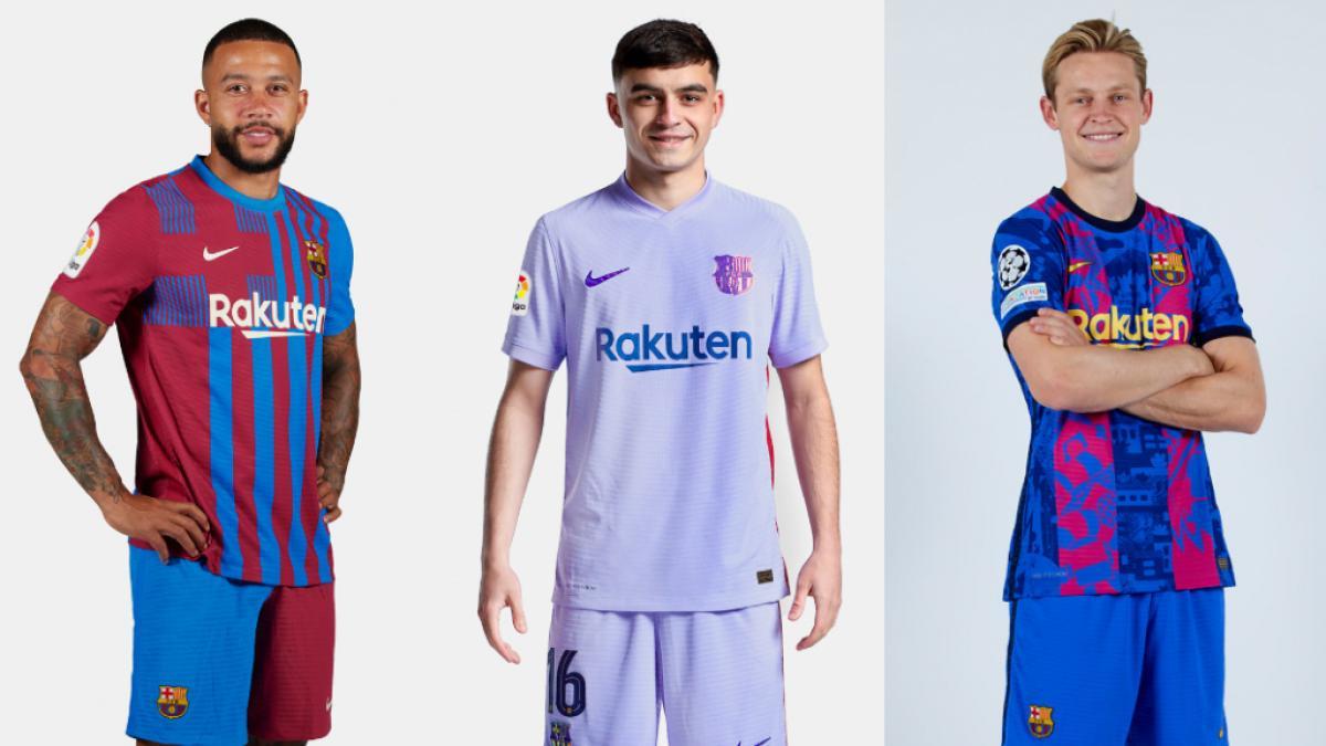 Las tres camisetas del barcelona shop